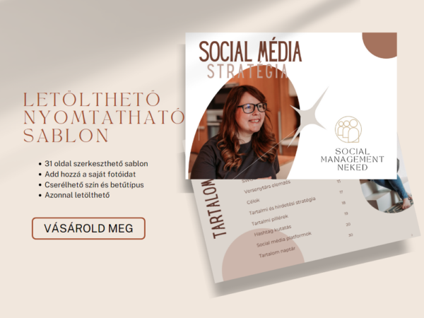 Social media stratégia sablon